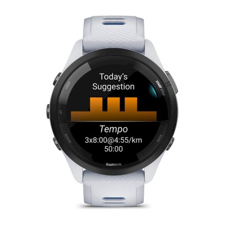 GARMIN Forerunner 265 Mleczny kwarc smartwatch do biegania 010-02810-11