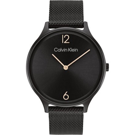 Zegarek damski Calvin Klein Timeless Mesh z czarną bransoletką 25200004