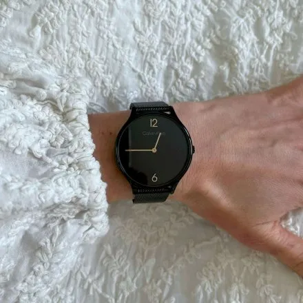 Zegarek damski Calvin Klein Timeless Mesh z czarną bransoletką 25200004