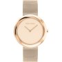 Zegarek damski Calvin Klein Twisted Bezel z różowozłotą bransoletką 25200013