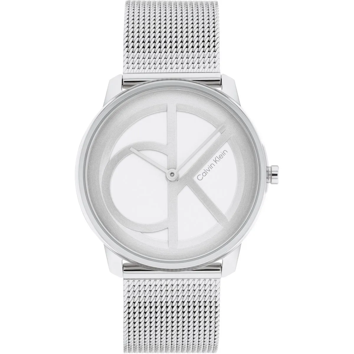 Zegarek damski Calvin Klein Iconic Mesh ze srebrną bransoletką 25200032 ...