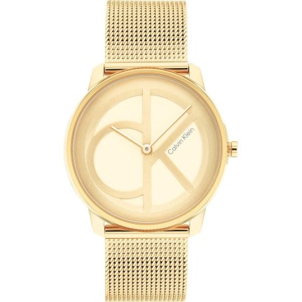 Zegarek damski Calvin Klein Iconic Mesh ze złotą bransoletką 25200034