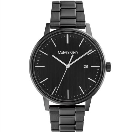 Zegarek męski Calvin Klein Linked Bracelet z czarną bransoletką 25200057