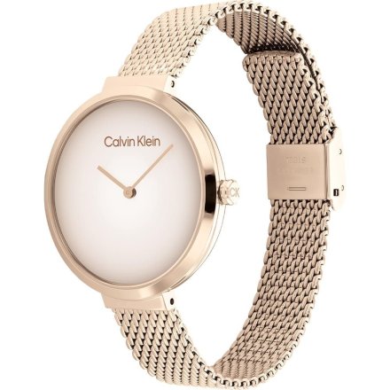 Zegarek damski Calvin Klein Minimalistic T Bar z różowozłotą bransoletką 25200080