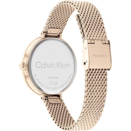 Zegarek damski Calvin Klein Minimalistic T Bar z różowozłotą bransoletką 25200080