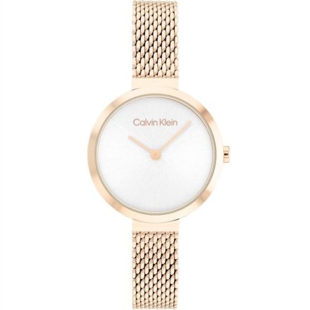 Zegarek damski Calvin Klein Minimalistic T Bar z różowozłotą bransoletką 25200083