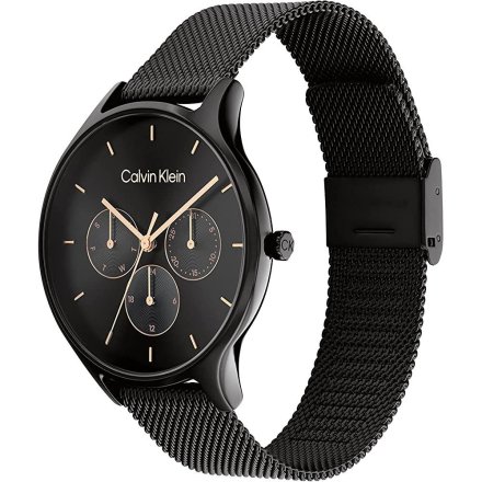 Zegarek damski Calvin Klein Timeless Mesh MF z czarną bransoletką 25200105