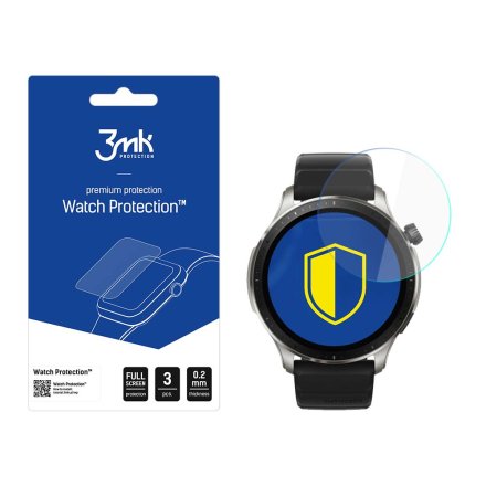 Amazfit GTR 4 46 mm Szkło ochronne 3 szt - 3mk Watch Protection FlexibleGlass Lite