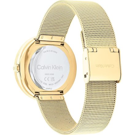 Zegarek damski Calvin Klein Twisted Bezel ze złotą bransoletką 25200150