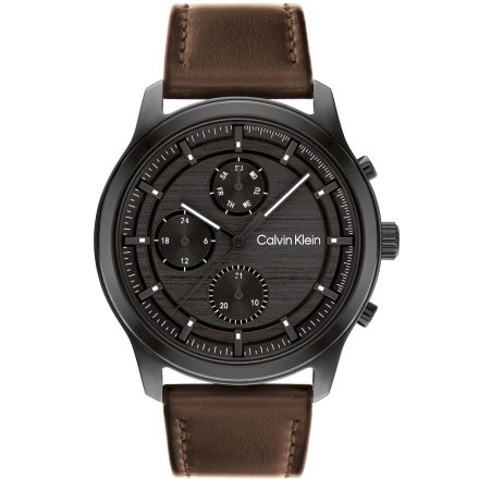 Zegarek męski Calvin Klein Sport Multi-Function z brązowym paskiem 25200212