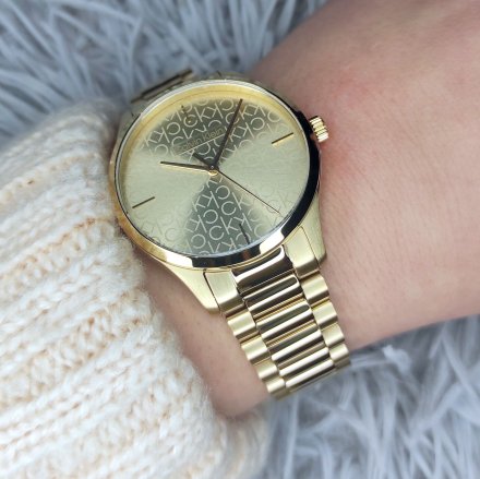 Zegarek damski Calvin Klein Iconic ze złotą bransoletką 25200221