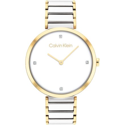 Zegarek damski Calvin Klein Minimalistic T Bar ze srebrną bransoletką 25200134