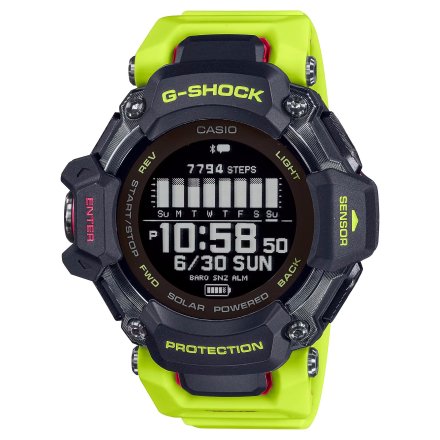 Zegarek Casio G-Shock G-SQUAD GBD-H2000 Żółty GPS Pulsometr GBD-H2000-1A9ER
