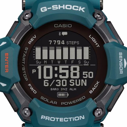 Zegarek Casio G-Shock G-SQUAD GBD-H2000 Niebieski GPS Pulsometr GBD-H2000-2ER