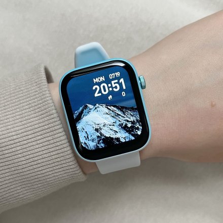 Niebieski smartwatch z funkcją rozmów Rubicon RNCE97 SMARUB186