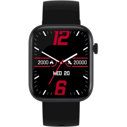 Czarny smartwatch z funkcją rozmów Rubicon RNCE97 SMARUB184