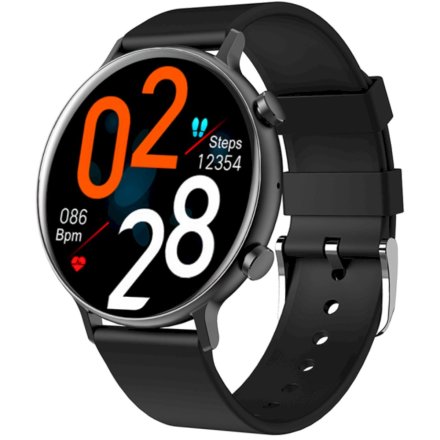 Czarny smartwatch z funkcją rozmowy Rubicon RNCE98 SMARUB193