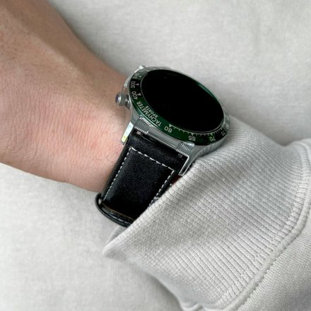 Smartwatch z funkcją rozmowy z czarnym paskiem Rubicon RNCE94 SMARUB177