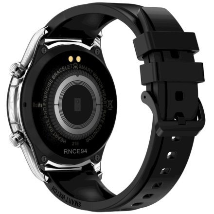 Smartwatch z funkcją rozmowy z czarnym paskiem Rubicon RNCE94 SMARUB177