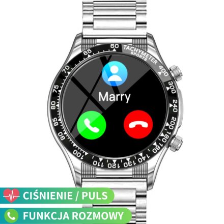 Smartwatch z funkcją rozmowy z bransoletą Rubicon RNCE94 SMARUB175