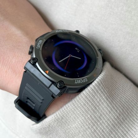 Smartwatch z funkcją rozmowy czarny Rubicon RNCE95 SMARUB178