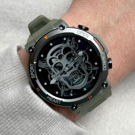 Smartwatch z funkcją rozmowy wojskowy Rubicon RNCE95 SMARUB179