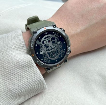 Smartwatch z funkcją rozmowy wojskowy Rubicon RNCE95 SMARUB179