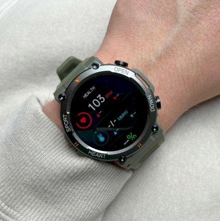 Smartwatch z funkcją rozmowy wojskowy Rubicon RNCE95 SMARUB179