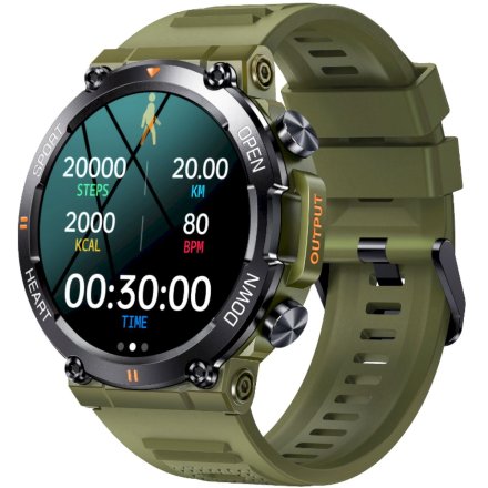 Smartwatch z funkcją rozmowy wojskowy Rubicon RNCE95 SMARUB179