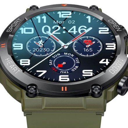Smartwatch z funkcją rozmowy wojskowy Rubicon RNCE95 SMARUB179