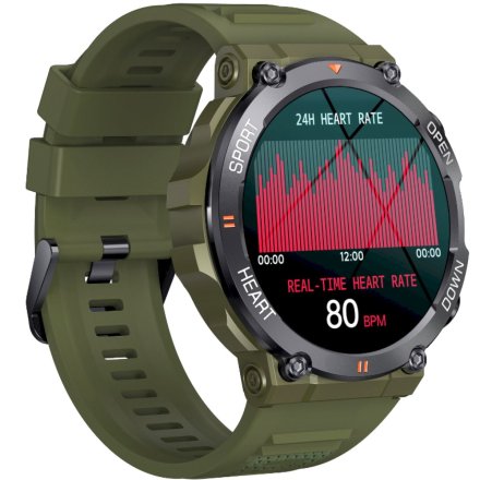 Smartwatch z funkcją rozmowy wojskowy Rubicon RNCE95 SMARUB179