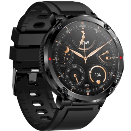 Męski smartwatch z funkcją rozmowy czarny Rubicon RNCE96 SMARUB181