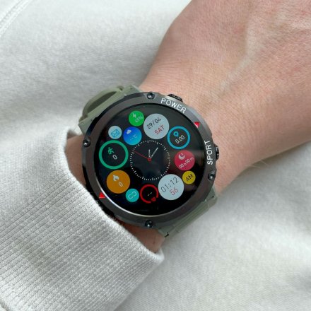 Wojskowy męski smartwatch z funkcją rozmowy Rubicon RNCE96 SMARUB182