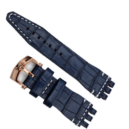 Pasek do zegarka Vostok Europe Energia 3 - Skóra (E651) niebieski croco różowa kl.