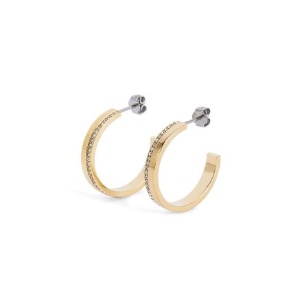 Złote kolczyki Calvin Klein półkoła  Minimal Linear 35000164