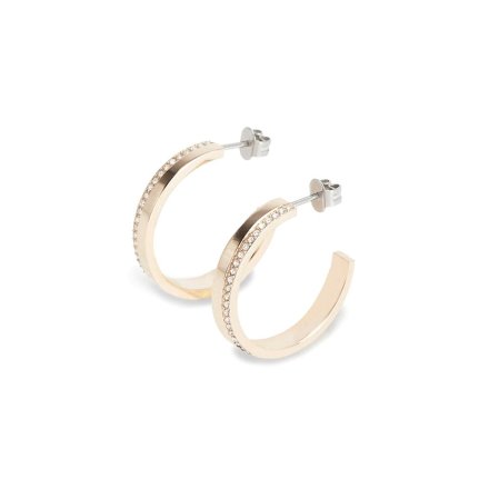 Różowozłote kolczyki Calvin Klein półkoła Minimal Linear 35000165
