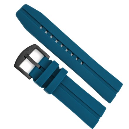Pasek do zegarka Vostok Europe Pasek Expedition - Silikon (C442) niebieski z czarną kl.