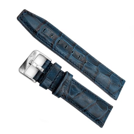 Pasek do zegarka Vostok Europe Pasek Gaz-14 - Skóra 565 (E552) niebieski croco błyszcząca kl.