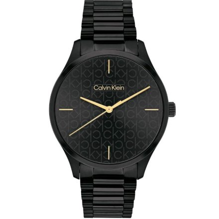 Zegarek damski Calvin Klein Iconic z czarną bransoletką 25200170