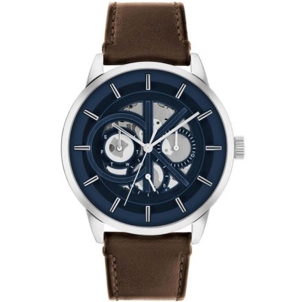 Zegarek męski Calvin Klein Modern Skeleton z brązowym paskiem 25200216