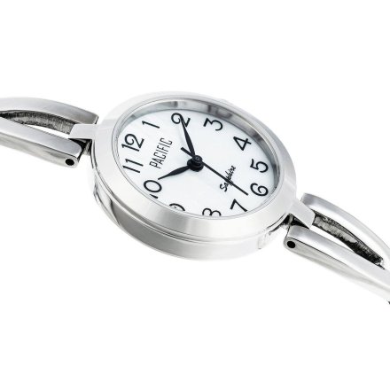 Prezent na Komunię srebrny zegarek + bransoletka serce PACIFIC S6005-01