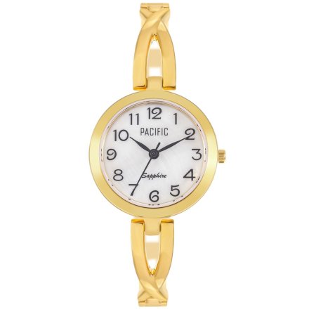 Prezent na Komunię złoty zegarek + bransoletka serce PACIFIC S6005-02
