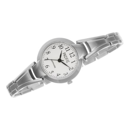 Prezent na Komunię srebrny zegarek + bransoletka serce PACIFIC S6015-01