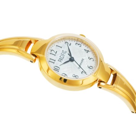 Komplet na prezent złoty zegarek + bransoletka serce PACIFIC S6015-04