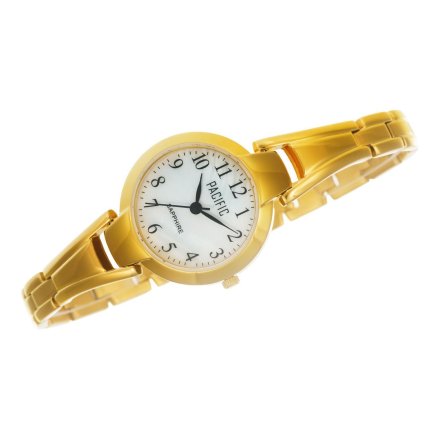 Prezent na Komunię złoty zegarek + bransoletka serce PACIFIC S6015-04