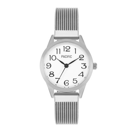 Prezent na Komunię srebrny zegarek + bransoletka serce PACIFIC X6131-01