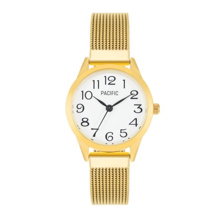 Prezent na Komunię złoty zegarek + bransoletka serce PACIFIC X6131-02