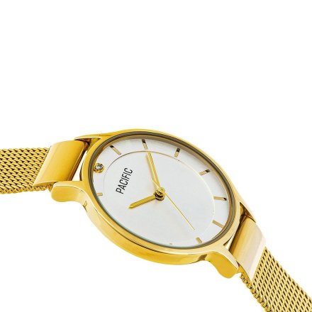 Komplet na prezent złoty zegarek + bransoletka serce PACIFIC X6133-03