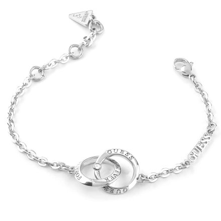 Srebrna bransoletka Guess splecione okręgi GUESS FOREVER LINKS JUBB02187JW (S)
