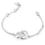 Srebrna bransoletka Guess splecione okręgi GUESS FOREVER LINKS JUBB02187JW (S)